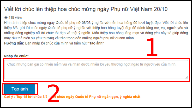  Cách tạo thiệp 8/3 trực tuyến trên máy tính